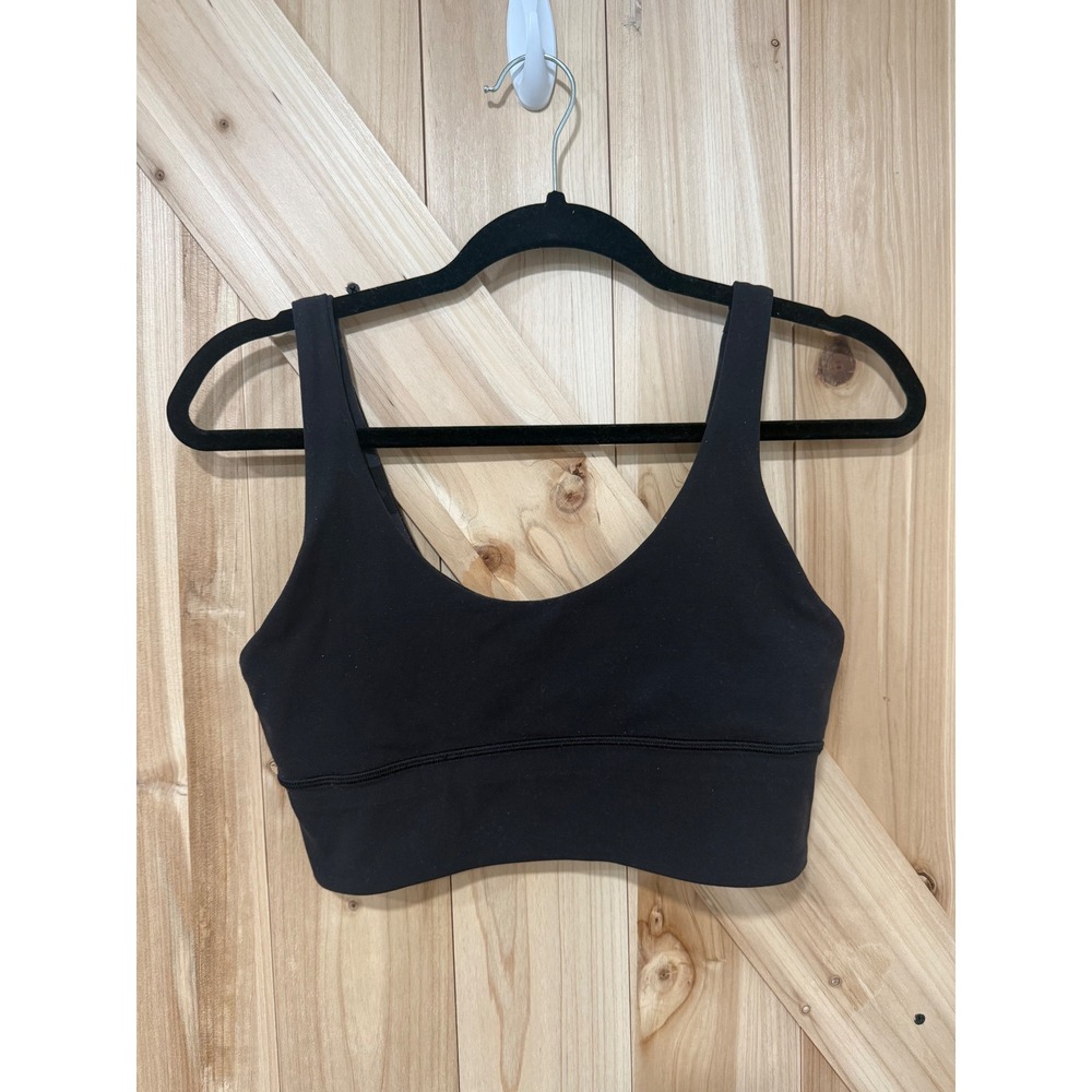 Lululemon Align Reversible Bra Black Camo Deep Coal Multi- Size 8